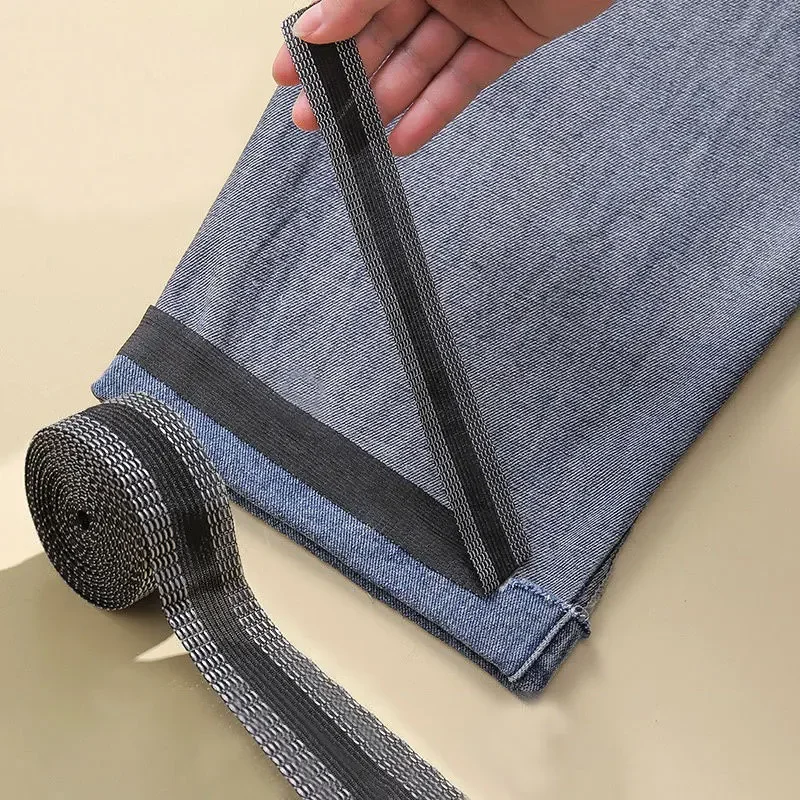 DIY 봉제 패브릭 자체 접착 바지 바지 가장자리에 철 붙여 진 의류 및 진 바지 의류에 대한 수리 바지를 단축