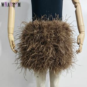 리얼 깃털 미니 스커트, 신축성 있는 허리 섹시한 의류, 클럽, 파티 댄스 파티 카니발 짧은 스커트는 사이즈로 맞춤 제작 가능