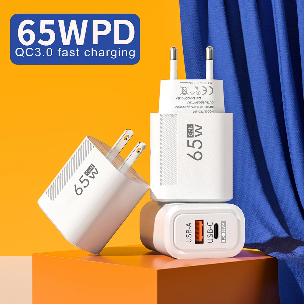 GaN USB C 타입 충전기, 빠른 충전, USB 고속 벽 충전기, 아이폰 14, 샤오미 14, 삼성, 화웨이, C 타입, PD 전화 충전 어댑터