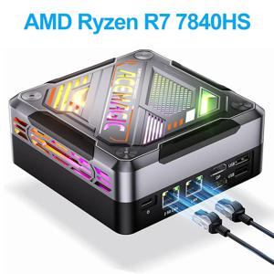 ACEMAGIC AM18 게이밍 미니 PC Ryzen 7 7840HS 최대 45w RAM 32GB NVME SSD 1TB PC 게이머 DDR5 Wifi6 윈도우 11 데스크탑 컴퓨터