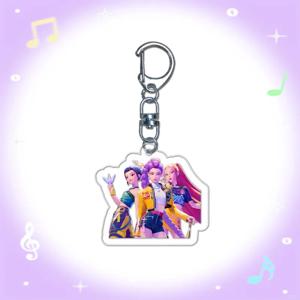 KPop 악마 사냥 시리즈 열쇠 고리 Rumi Mira Zoey Merch 아크릴 열쇠 고리 뜨거운 영화 가방 펜던트 액세서리 재미 있은 생일 선물