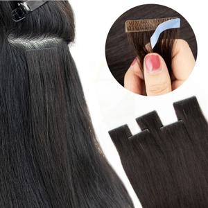 MRS HAIR 보이지 않는 테이프 헤어 익스텐션 손으로 묶인 테이프 헤어 익스텐션 인간의 머리카락 천연 접착 테이프 익스텐션 10 개/갑
