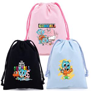 엄청난 구벌의 세계 Drawstring 가방 만화 데이터 케이블 보조베터리 보관 주머니 귀여운 여성 방진 메이크업 가방 선물