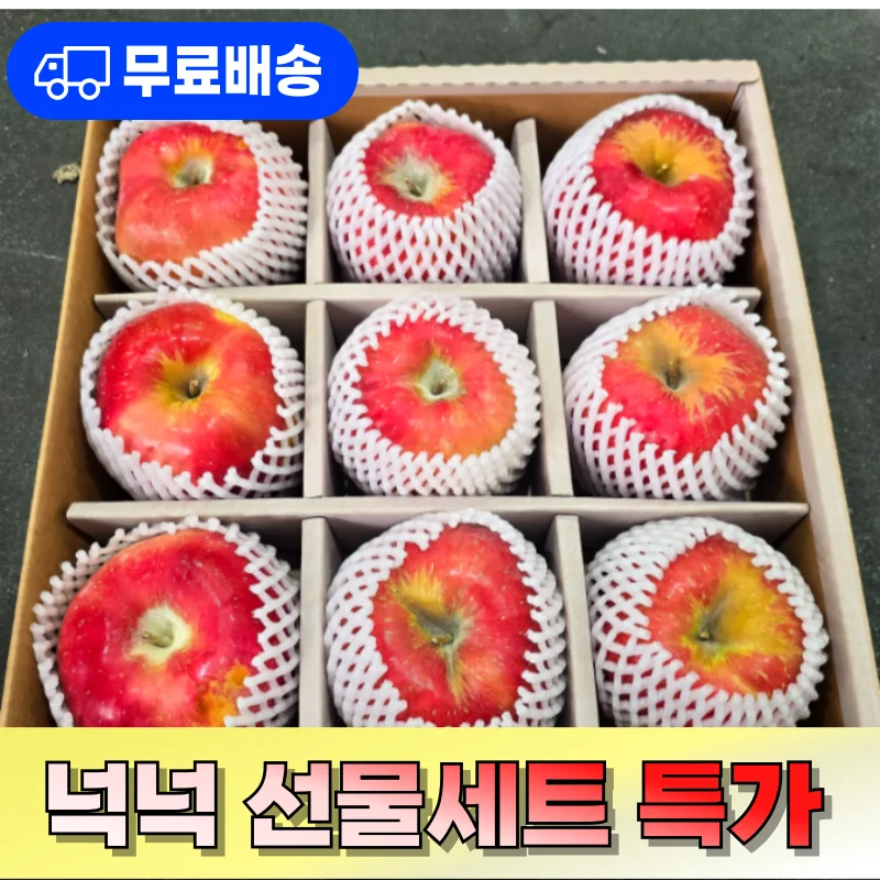 특별구성, 명절 맞이 사과 선물세트 9과, 2kg 내외