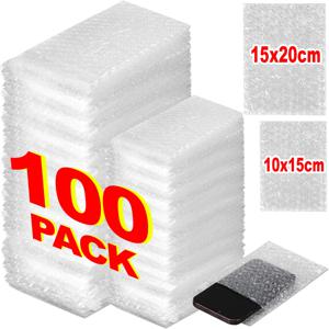 20/60/100PCS 버블 쿠션 랩 가방 대량 투명 이중 벽 버블 랩 파우치 충격 방지 투명 배송 포장 가방
