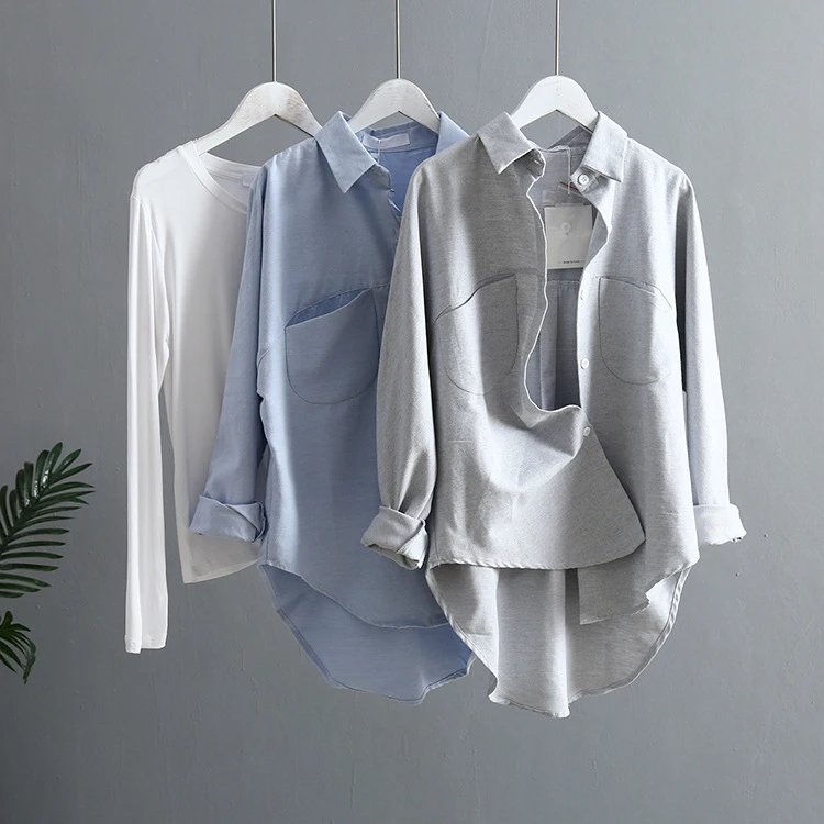 2025 봄 여성 여름 블라우스 한국 긴 소매 여성상의와 블라우스 빈티지 여성 셔츠 Blusas Roupa Feminina Tops