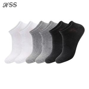 HSS 브랜드 100% 코튼 남성 양말 여름 얇은 통기성 양말 고품질 쇼 보트 양말 블랙 학생용 짧은 크기 39-44