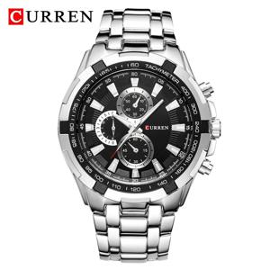 CURREN 8023 쿼츠 시계 남성 방수 스포츠 군사 시계 남성 비즈니스 스테인레스 스틸 손목 시계 남성 시계 reloj hombre