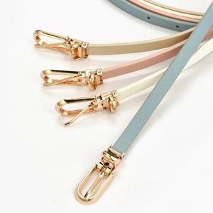 여자의 캔디 컬러 허리 스트랩 얇은 벨트 레이디 걸스 바지 청바지 드레스 벨트 합금 핀 버클 허리띠 Adjuestable