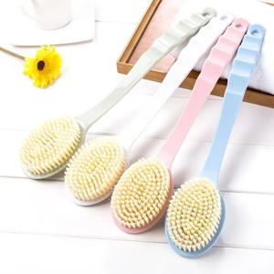 1pc 롱 핸들 목욕 브러시 소프트 바디 스크럽 스킨 마사지 샤워 스크러버 바디 청소 브러시 ​​엑스 폴리 에이 팅 욕실 액세서리