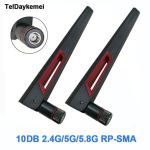 10dbi WIFI 안테나 2.4Ghz 5Ghz 5.8Ghz RP SMA 남성 범용 안테나 wifi 증폭기 WLAN 라우터 신호 부스터 안테나
