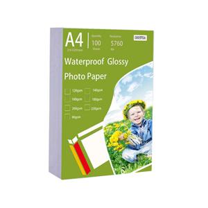 A4 100 매 광택 인화지 8.27*11.69 인치 160gsm 120g Canon Epson HP 컬러 잉크젯 프린터 용 고광택 빠른 건조