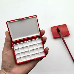 SeamiArt 휴대용 플라스틱 다기능 그림 상자 빈 수채화 팔레트 수채화 오일 아크릴 구 아슈 페인트 하위 패키지