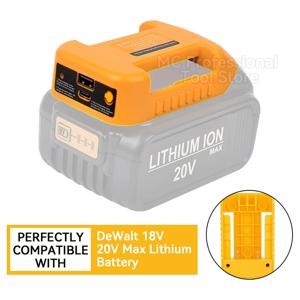 Dewalt 18V 20V 리튬 배터리 용 USB 충전기 어댑터 휴대용 Type-C 포트 고속 충전 배터리 보관함 홀더 케이스