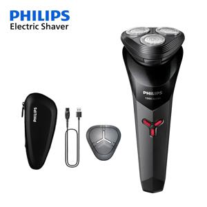 필립스 S1113 전기 면도기 USB 충전 스테인레스 스틸 PowerCut 블레이드 면도기 트리플 플로팅 헤드 남성용 빠른 면도 수염 트리머