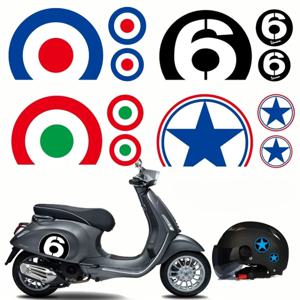 VESPA 오토바이 헬멧 자동차 바디 스티커 모토 액세서리 방수 GTS GTV LX LXV Sprint Primavera 125 150 200 250 300