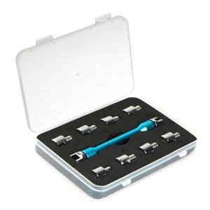 고성능 먼지 자전거 ATV 스쿠터 CNC 오토바이 스포크 렌치 Spance 수리 도구 10PCS 교환 가능한 팁 5.0 ~ 6.8