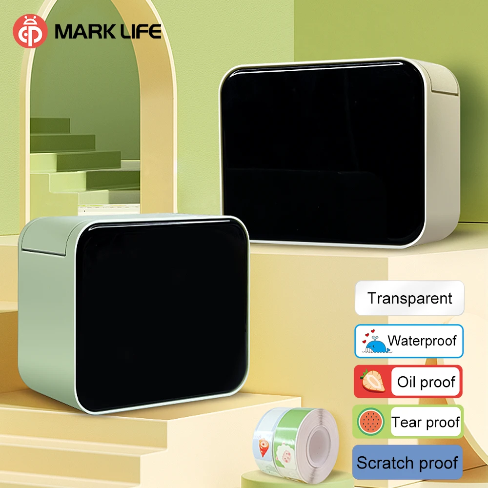 Marklife P15무선 블루투스 라벨 프린터 D11 D110 D101 라벨 기계 미니 라벨 메이커와 유사한 휴대용 열전 사 프린터