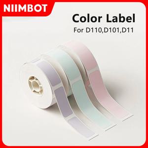 Niimbot 1Roll D11, D110, D101 스티커 용 순수 컬러 라벨 테이프 방수 종이 접착 라벨 Anti-Oil 미니 휴대용 프린터