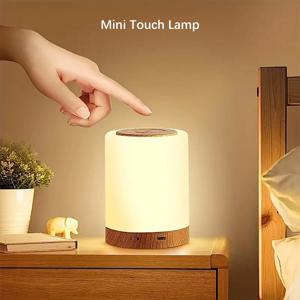 스마트 LED 야간 조명, 휴대용 터치 컨트롤 테이블 램프, USB 충전식 RGB 어린이를위한 라이브 룸 장식 침실 캠핑 데코