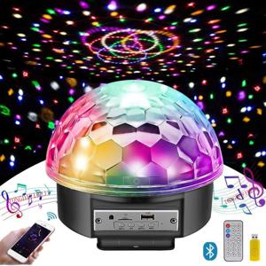 LED 디스코 볼 라이트 블루투스 음악 무대 라이트 바 원격 제어 스트로브 라이트 웨딩 파티 분위기 라이트 할로윈 라이트