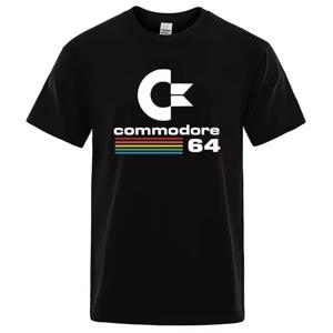 Summer Commodore 64 프린트 T 셔츠 C64 SID Amiga 레트로 쿨 디자인 스트리트 반소매 탑 티 코튼 의류 루즈 남성 티셔츠