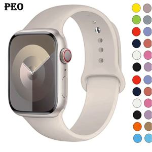 애플 워치 스트랩용 실리콘 밴드, 스포츠 팔찌, iwatch 시리즈 8, 7, 6, 5, 4, 3, SE 9, 울트라 2, 49mm, 44mm, 45mm, 40mm, 41mm, 42-38mm, 45mm