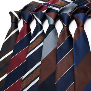 럭셔리 8CM 망 넥타이 넥타이 줄무늬 줄무늬 넥타이 남자 신랑 Groomsman 자카드 짠 Ascot 공식 비즈니스 파티 액세서리