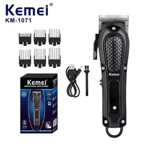 Kemei KM-1071 전기 이발기 UBS 충전식 무선 수염 트리머 남성용 강력한 전기 이발기 트리밍 도구