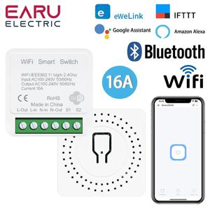 eWeLink 앱 16A 2웨이 DIY 미니 WiFi 스마트 스위치 차단기 모듈 타이머 릴레이 음성 무선 원격 제어 (알렉사, 구글 홈 지원)
