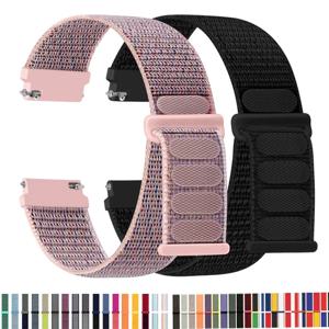 삼성 갤럭시 시계 7 FE 6/5/pro/4/클래식/액티브 2 40-44mm 20mm/22mm 스포츠 팔찌 화웨이 gt 2/e/3 스트랩용 나일론 루프 밴드