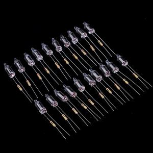 저항이 있는 네온 표시등, 네온 글로우 램프, 메인 표시등, 220V, 6x16mm, 20 개