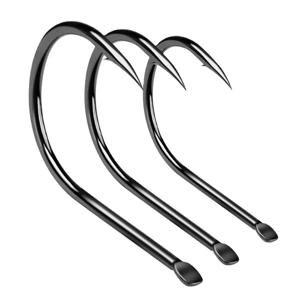 단일 낚시 후크 100pcs 바다 태클 플랫 Fishhooks 잉어 Brabed 물고기 후크 미끼 보조 후크 낚시 액세서리 3 # -15 #