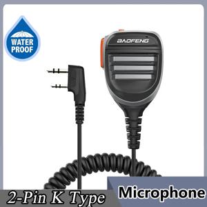 Baofeng UV-5R PTT 방수 UV-9R 워키 토키 스피커 라디오 마이크 Keenwood UV-82 UV16 888S 용 2 핀 유형 핸드 헬드 마이크