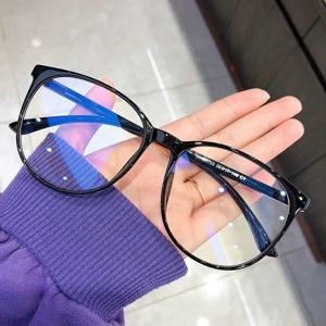 안티 방사선 안경 안경 프레임 플라스틱 한국어 타원형 프레임 패션 안경