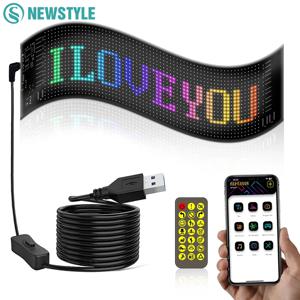 자동차 LED 로그인 블루투스 APP LED 매트릭스 픽셀 패널 야간 조명 DIY 프로그래밍 가능한 유연한 LED 디스플레이 자동차 매장 호텔 바