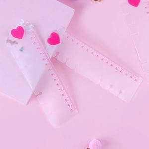 눈금자 A5 A6 Love Frosted Planner Agenda Dailybook 6 홀 루스 리프 나선형 노트북 주최자 스케치북 액세서리
