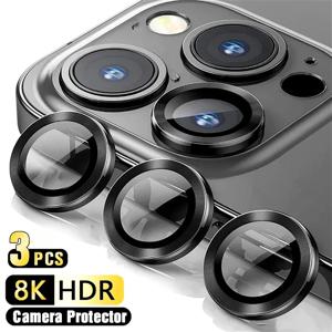 3Pcs 카메라 렌즈 유리 보호대 iPhone 11 12 13 14 15 16 Pro Max 12 13 iPhone 14 15 16 Plus 용 미니 보호 유리