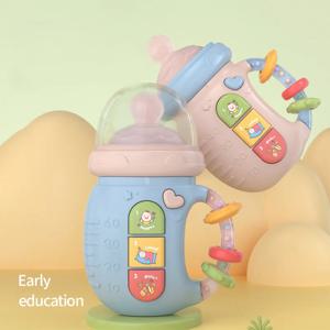 아기 18M + 귀여운 병 조명 음악 아기 울리는 진정 장난감, 조기 학습 교육 장난감, 여아 생일 선물 장난감