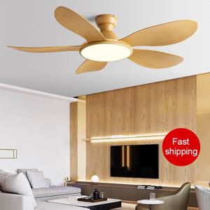 52 인치 현대 LED 60W 낮은 층 DC 모터 35W 천장 팬 원격 제어 간단한 천장 팬 라이트 홈 팬 220V