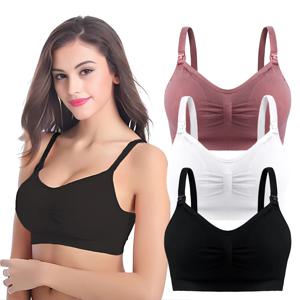3 개/갑 통기성 출산 임신 브래지어 컴포트 모유 수유 수면 Bralette 여성 무선 원활한 간호 속옷