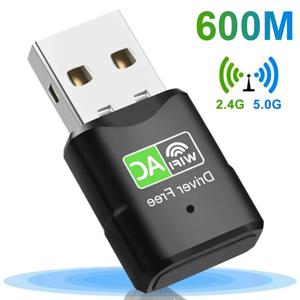 600Mbps 듀얼 밴드 WiFi 어댑터 USB 안테나 2.4g 5GHz USB Wifi 어댑터 무선 네트워크 카드 Adaptador Wifi 수신기 드라이버 무료