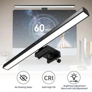LED 책상 램프 모니터 라이트 바 PC 컴퓨터 디밍이 가능한 스크린 라이트 33cm 50cm 사무실 연구 독서 교수형 테이블 램프 USB 전원