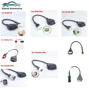 오토바이 obd2 커넥터 yamaha/suzuki/kawasaki/honda/delphi/ducati 3pin 4pin 6pin 어댑터 3 4 6 핀 obd 2 연장 케이블