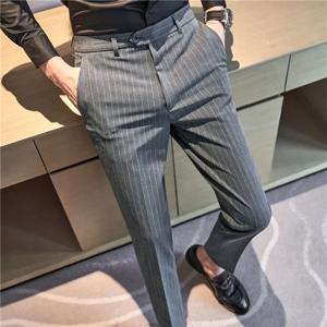 남성용 부티크 블랙 스트라이프 정장 바지, 남성 격식 착용 웨딩 원피스 바지, 영국 스타일 비즈니스 캐주얼 세트 바지, 품질