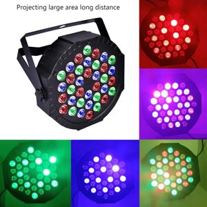 36 LED RGB 평면 무대 파 조명 효과, DJ 디스코 파티, 웨딩 홀리데이 바, 클럽 장식 쇼 사운드 활성화 램프, DMX512