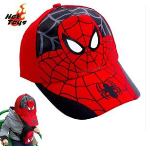 HotToys 스파이더 맨 야구 모자 슈퍼 히어로 주변 장치 소년 소녀 모자 코스프레 소품 Sunhat 어린이 선물 패션 액세서리 3-7y