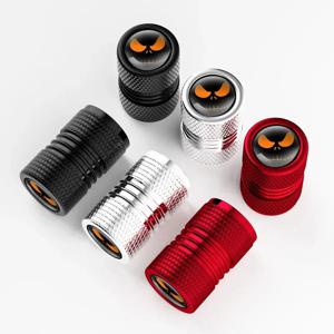 4 개/대 3D 금속 자동차 타이어 밸브 모자 할로윈 눈 장식 액세서리 자동차 스타일링 자동차 액세서리 휠 허브 밸브 줄기