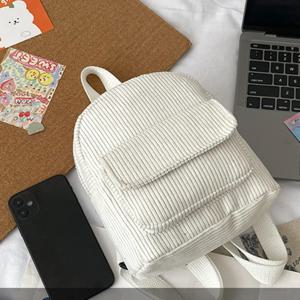 솔리드 컬러 코듀로이 미니 배낭 경량 소형 배낭 여행 배낭 학교 Baskpack 캐주얼 소녀 배낭
