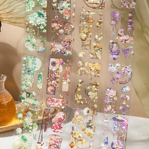 Mr. Paper 4 스타일 1 롤/가방 국립 스타일 쉘 라이트 애완 동물 다이 컷 테이프 DIY 핸드북 전화 케이스 사진 프레임 장식